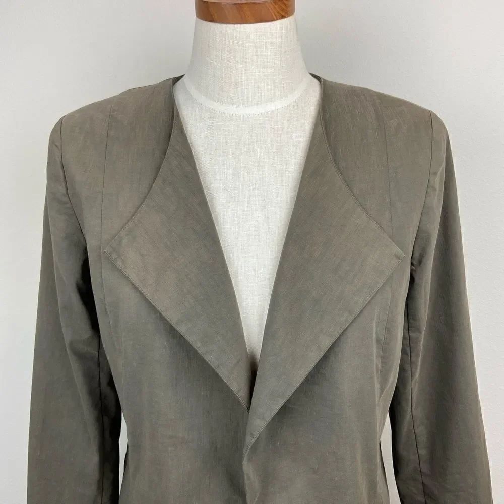 Eileen Fisher Virgin Wool Open Front Jacket - Picture 3 of 6